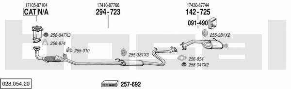  028.054.20 Exhaust system 02805420: Buy near me in Poland at 2407.PL - Good price!
