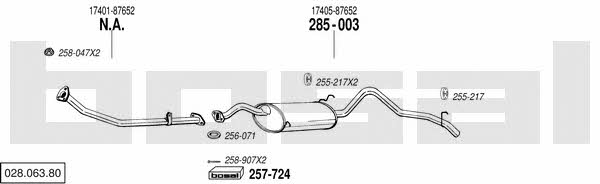  028.063.80 Exhaust system 02806380: Buy near me in Poland at 2407.PL - Good price!