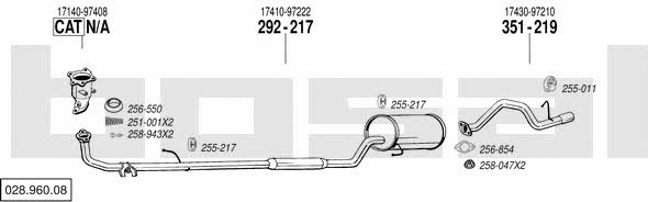 Bosal 028.960.08 Exhaust system 02896008: Buy near me at 2407.PL in Poland at an Affordable price!