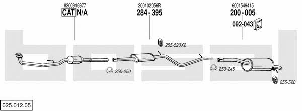  025.012.05 Exhaust system 02501205: Buy near me in Poland at 2407.PL - Good price!