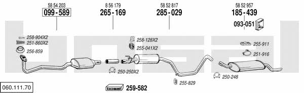 060.111.70 Exhaust system 06011170: Buy near me in Poland at 2407.PL - Good price!