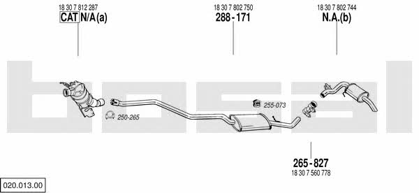  020.013.00 Exhaust system 02001300: Buy near me in Poland at 2407.PL - Good price!