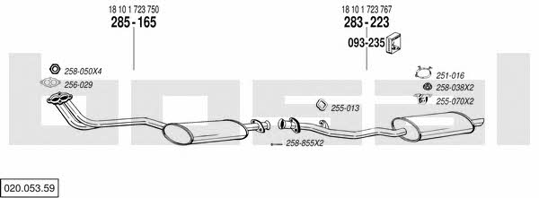  020.053.59 Exhaust system 02005359: Buy near me in Poland at 2407.PL - Good price!