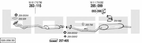  020.058.50 Exhaust system 02005850: Buy near me in Poland at 2407.PL - Good price!
