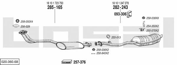  020.060.68 Exhaust system 02006068: Buy near me in Poland at 2407.PL - Good price!