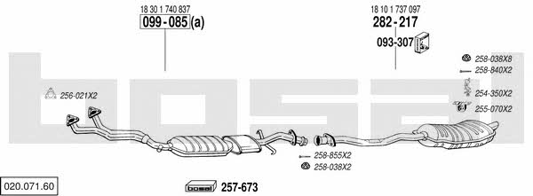  020.071.60 Exhaust system 02007160: Buy near me in Poland at 2407.PL - Good price!