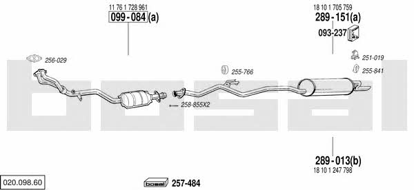  020.098.60 Exhaust system 02009860: Buy near me in Poland at 2407.PL - Good price!