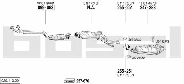  020.113.20 Exhaust system 02011320: Buy near me in Poland at 2407.PL - Good price!