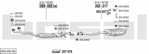  020.200.60 Exhaust system 02020060: Buy near me in Poland at 2407.PL - Good price!