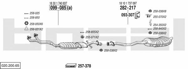  020.200.65 Exhaust system 02020065: Buy near me in Poland at 2407.PL - Good price!