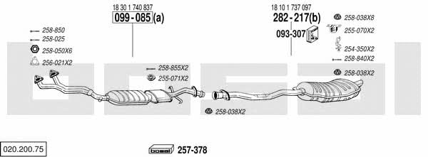  020.200.75 Exhaust system 02020075: Buy near me in Poland at 2407.PL - Good price!