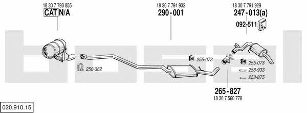  020.910.15 Exhaust system 02091015: Buy near me in Poland at 2407.PL - Good price!