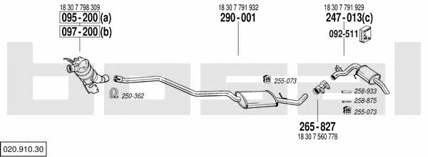  020.910.30 Exhaust system 02091030: Buy near me in Poland at 2407.PL - Good price!