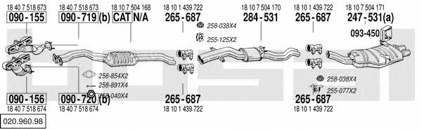  020.960.98 Exhaust system 02096098: Buy near me in Poland at 2407.PL - Good price!
