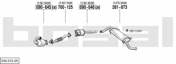  032.012.25 Exhaust system 03201225: Buy near me in Poland at 2407.PL - Good price!