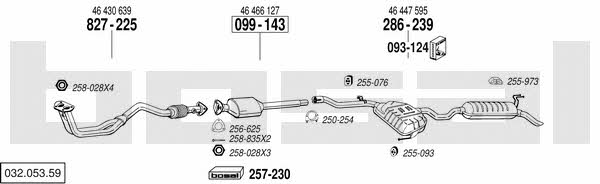  032.053.59 Exhaust system 03205359: Buy near me in Poland at 2407.PL - Good price!