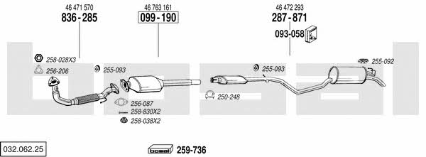  032.062.25 Abgasanlage 03206225: Kaufen Sie zu einem guten Preis in Polen bei 2407.PL!