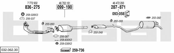  032.062.30 Abgasanlage 03206230: Kaufen Sie zu einem guten Preis in Polen bei 2407.PL!