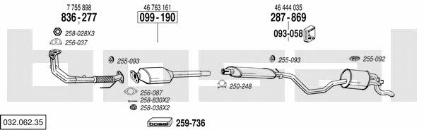  032.062.35 Abgasanlage 03206235: Kaufen Sie zu einem guten Preis in Polen bei 2407.PL!