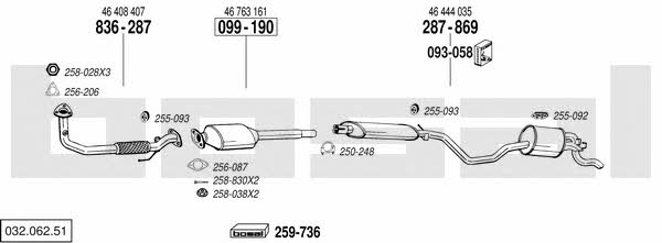  032.062.51 Abgasanlage 03206251: Kaufen Sie zu einem guten Preis in Polen bei 2407.PL!