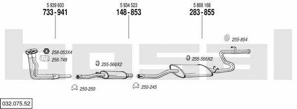  032.075.52 Exhaust system 03207552: Buy near me in Poland at 2407.PL - Good price!