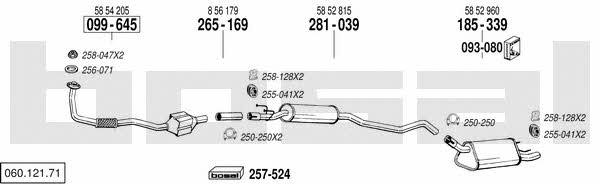  060.121.71 Exhaust system 06012171: Buy near me in Poland at 2407.PL - Good price!