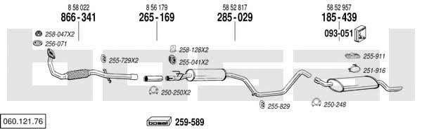  060.121.76 Exhaust system 06012176: Buy near me in Poland at 2407.PL - Good price!