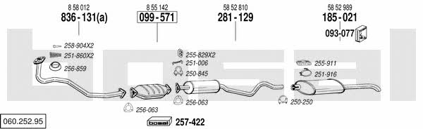  060.252.95 Exhaust system 06025295: Buy near me in Poland at 2407.PL - Good price!