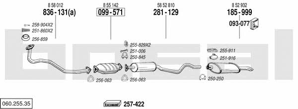  060.255.35 Exhaust system 06025535: Buy near me in Poland at 2407.PL - Good price!