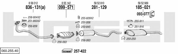  060.255.40 Exhaust system 06025540: Buy near me in Poland at 2407.PL - Good price!