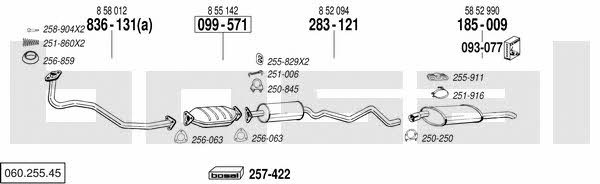  060.255.45 Exhaust system 06025545: Buy near me in Poland at 2407.PL - Good price!