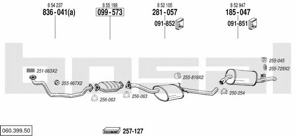  060.399.50 Exhaust system 06039950: Buy near me in Poland at 2407.PL - Good price!