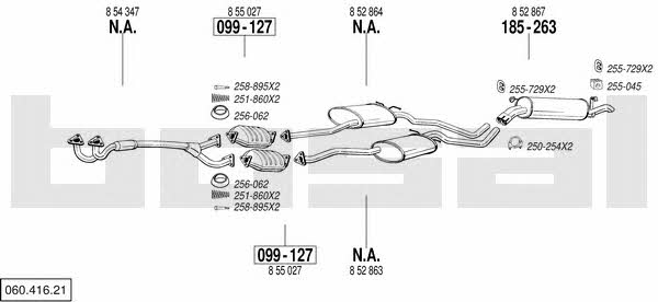 Bosal 060.416.21 Exhaust system 06041621: Buy near me at 2407.PL in Poland at an Affordable price!