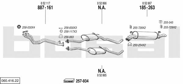  060.416.22 Exhaust system 06041622: Buy near me in Poland at 2407.PL - Good price!