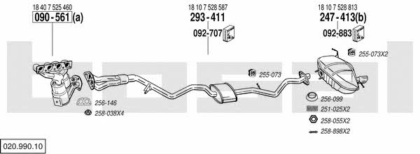  020.990.10 Exhaust system 02099010: Buy near me in Poland at 2407.PL - Good price!