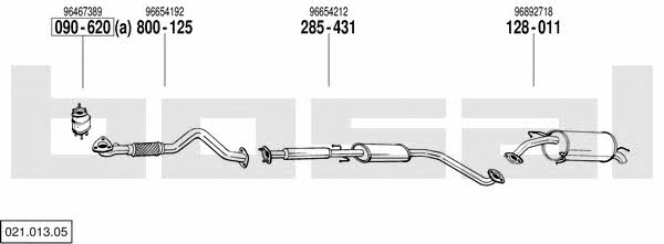  021.013.05 Exhaust system 02101305: Buy near me in Poland at 2407.PL - Good price!