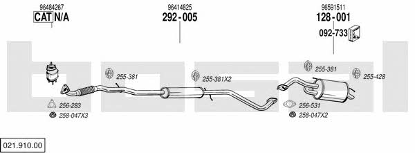  021.910.00 Exhaust system 02191000: Buy near me in Poland at 2407.PL - Good price!