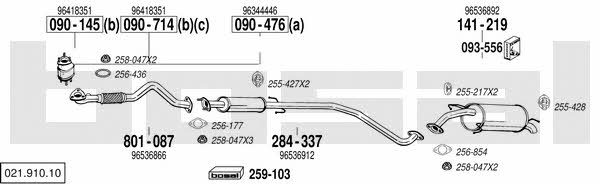  021.910.10 Abgasanlage 02191010: Kaufen Sie zu einem guten Preis in Polen bei 2407.PL!