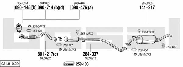 021.910.20 Exhaust system 02191020: Buy near me in Poland at 2407.PL - Good price!