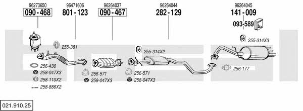  021.910.25 Abgasanlage 02191025: Kaufen Sie zu einem guten Preis in Polen bei 2407.PL!