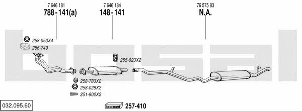  032.095.60 Exhaust system 03209560: Buy near me in Poland at 2407.PL - Good price!