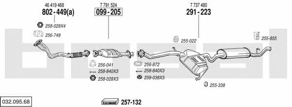 Bosal 032.095.68 Система выпуска отработаных газов 03209568: Отличная цена - Купить в Польше на 2407.PL!