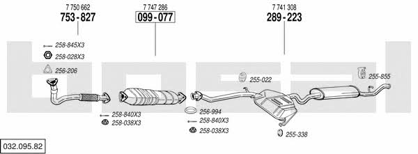  032.095.82 Exhaust system 03209582: Buy near me in Poland at 2407.PL - Good price!