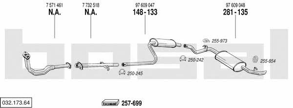  032.173.64 Exhaust system 03217364: Buy near me in Poland at 2407.PL - Good price!