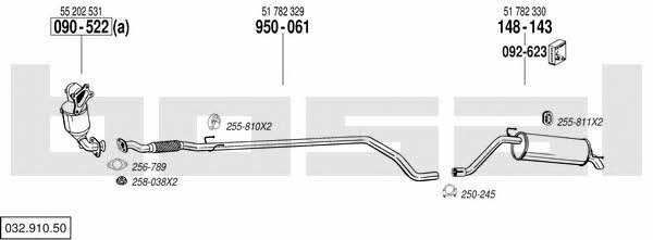  032.910.50 Exhaust system 03291050: Buy near me in Poland at 2407.PL - Good price!