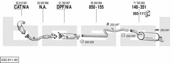  032.911.40 Система випуску відпрацьованих газів 03291140: Приваблива ціна - Купити у Польщі на 2407.PL!