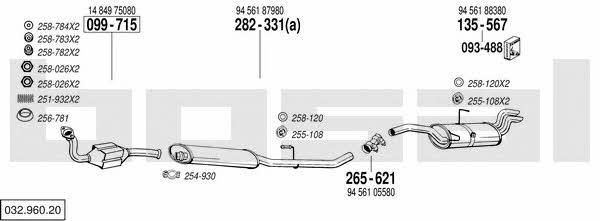  032.960.20 Exhaust system 03296020: Buy near me in Poland at 2407.PL - Good price!