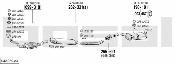 032.960.23 Exhaust system 03296023: Buy near me in Poland at 2407.PL - Good price!