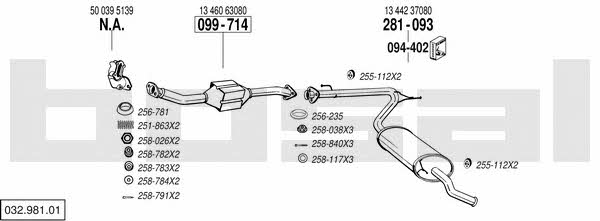  032.981.01 Exhaust system 03298101: Buy near me in Poland at 2407.PL - Good price!