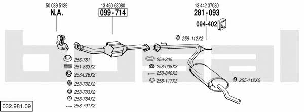  032.981.09 Exhaust system 03298109: Buy near me in Poland at 2407.PL - Good price!
